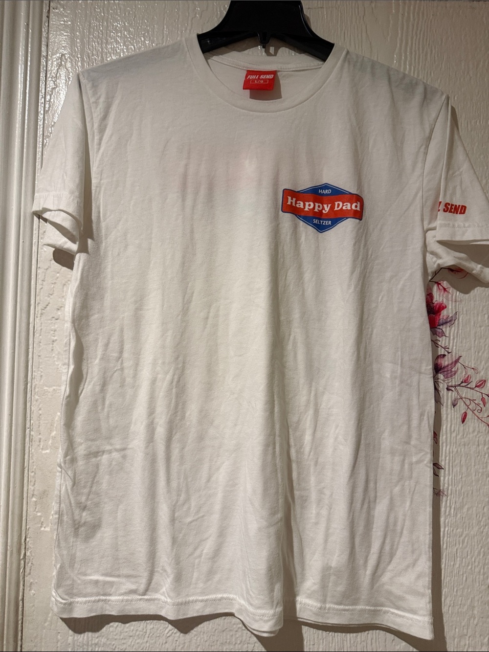 Happy Dad White Graphic Tee - Casual Short Sleeve Men’s Shirt